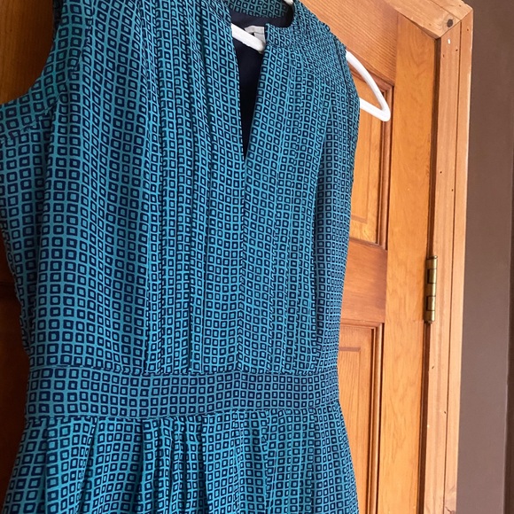 Chiffon geometric print Halogen dress - Picture 4 of 7